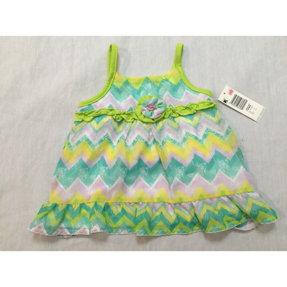 NWT WONDER KIDS GIRLS SWIM TOP SIZE 18 MONTHS